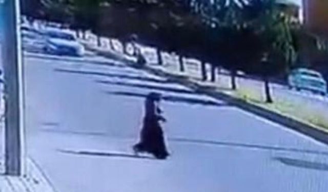 Otomobilin, yayaya çarptığı kaza kamerada