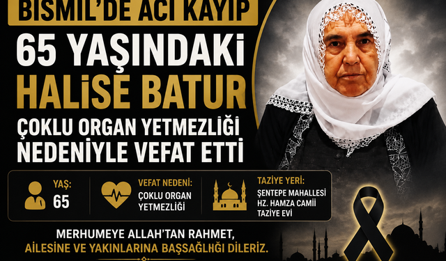65 Yaşındaki Halise Batur Çoklu Organ Yetmezliği Nedeniyle Vefat Etti