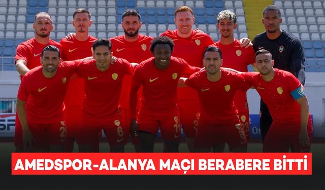 Amedspor, Alanyaspor Karşısında Berabere Kaldı