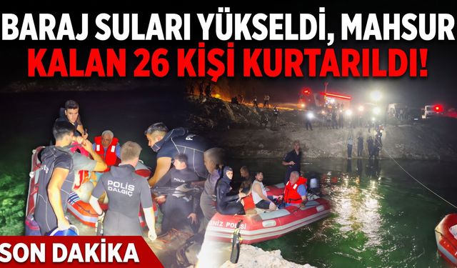 Fırat Nehri'nde Korkutan Anlar: Su Seviyesi Yükseldi, Mahsur Kalan 26 Kişi Kurtarıldı!