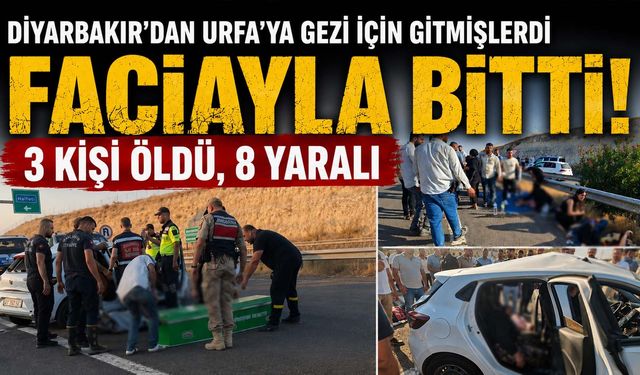 Gezi Dönüşü Feci Kaza! Aralarında Diyarbakırlılarında Olduğu Kazada 3 Kişi Öldü, 8 Yaralı