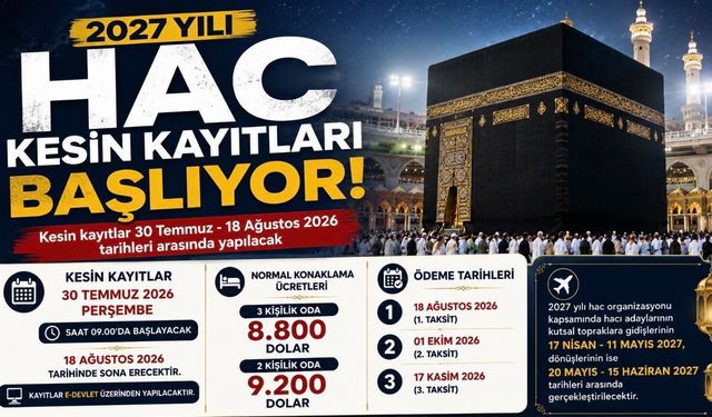 2027 Hac Kesin Kayıtları Başladı: Ücretler, Konaklama Seçenekleri ve Tüm Ayrıntılar Belli Oldu