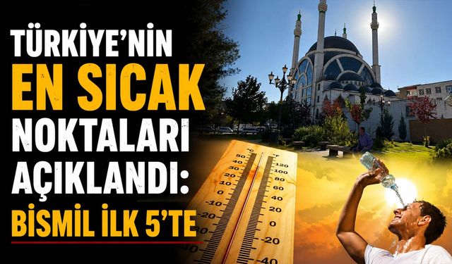 Türkiye'nin En Sıcak Noktaları Açıklandı: Bismil İlk 5'te