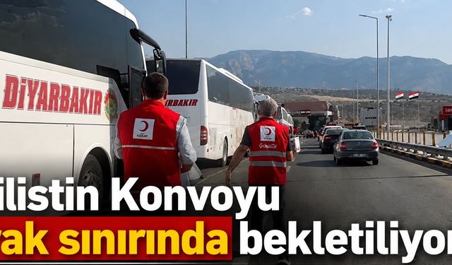 Sınırda bekleyen konvoya Kızılay’dan yardım eli