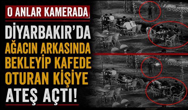 Diyarbakır'da ağacın arkasında bekleyip kafede oturan kişiye ateş açtı: O anlar kamerada