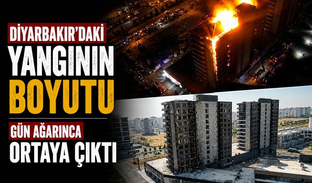 Diyarbakır’daki yangının boyutu gün ağarınca ortaya çıktı