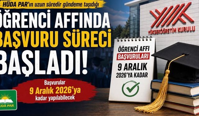 HÜDA PAR’ın uzun süredir gündeme taşıdığı öğrenci affında başvuru süreci başladı