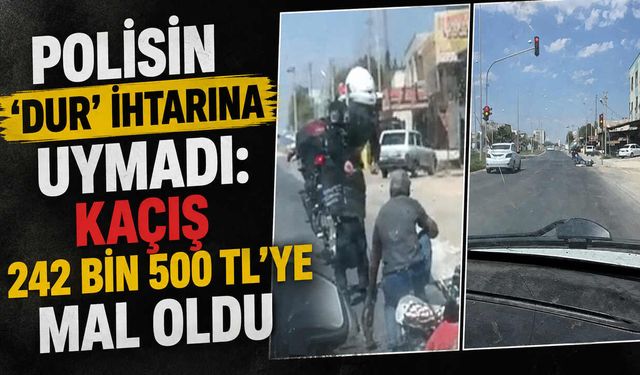Polisin ‘Dur’ İhtarına Uymadı: Kaçış 242 Bin 500 TL’ye Mal Oldu