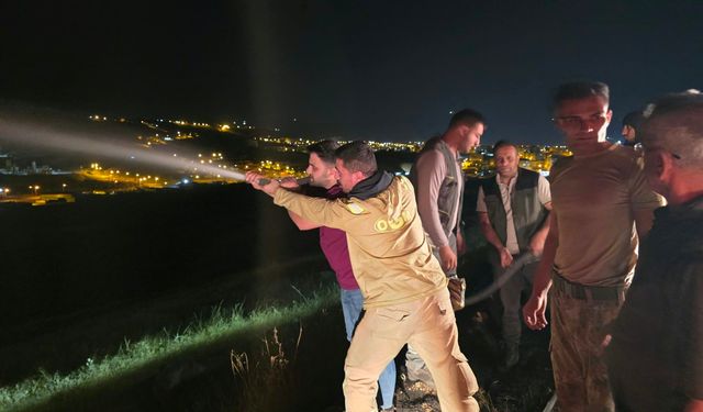 Yangın köye ilerledi, ekipler saatlerce mücadele etti