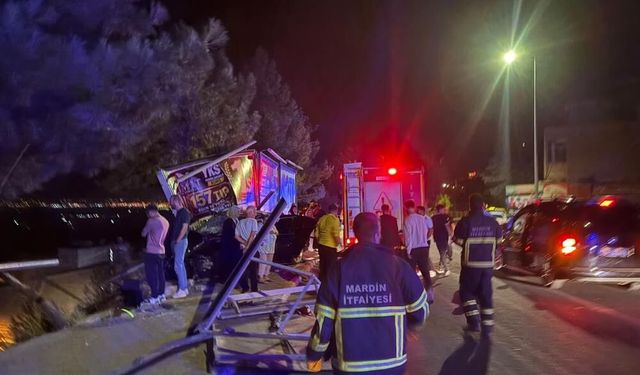 Kontrolden Çıkan Otomobil Reklam Panosuna Çarptı: 3 Yaralı