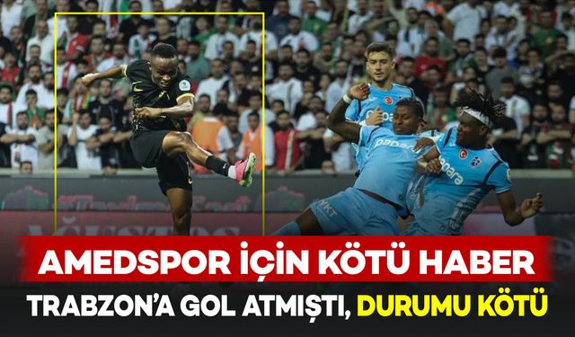 Amedspor'un golcü oyuncusundan kötü haber geldi