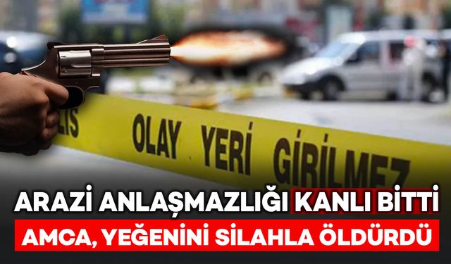 Arazi anlaşmazlığı cinayetle bitti: Amca yeğenini öldürdü