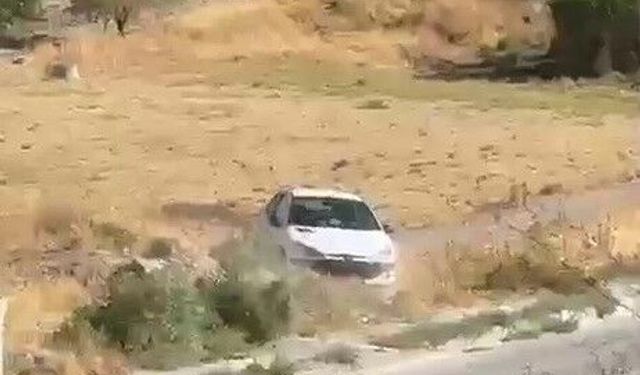 El freni unutulan otomobil şarampole yuvarlandı