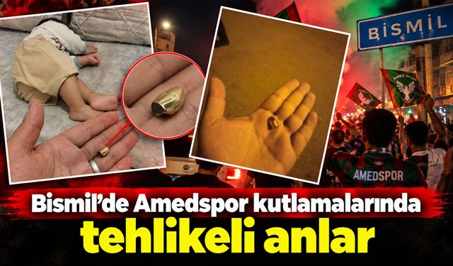 Bismil’de Amedspor kutlamalarında tehlikeli anlar