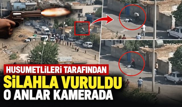 Husumetlileri Tarafından Silahla Vuruldu: O Anlar Kamerada