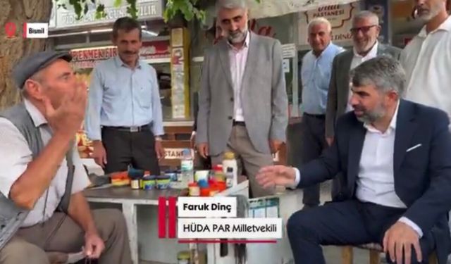 Faruk Dinç’in Bismil’de ayakkabı boyacısıyla diyaloğu güldürdü