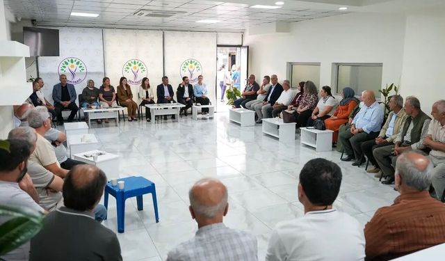 Bismil heyetinden DEM Parti’nin yeni il eşbaşkanlarına ziyaret