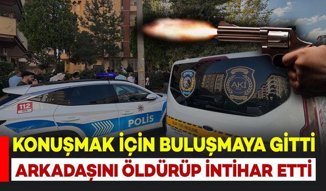 Konuşmak için buluştuğu arkadaşını öldürüp intihar etti