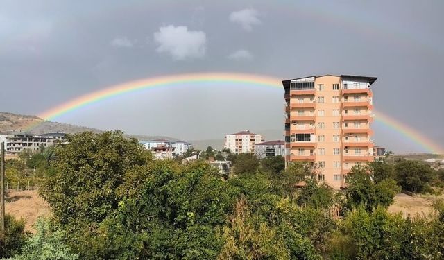 Diyarbakır'da Yağış Sonrası Gökkuşağı Şöleni