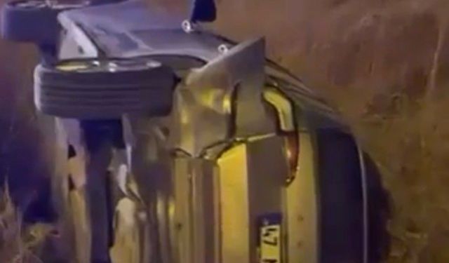 Zincirleme kaza: Cip sulama kanalına devrildi