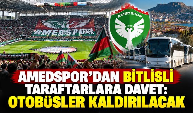 Amedspor’dan Bitlisli Taraftarlara Davet: Otobüsler Kaldırılacak