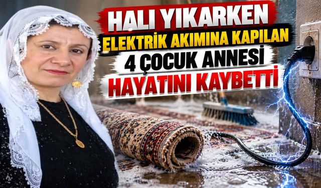 Halı Yıkarken Elektrik Akımına Kapılan 4 Çocuk Annesi Hayatını Kaybetti