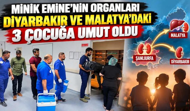 Minik Emine’nin Organları Diyarbakır ve Malatya'daki 3 Çocuğa Umut Oldu