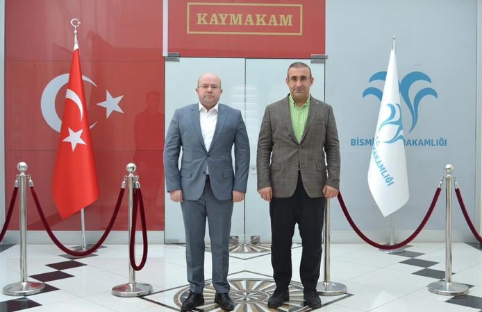 Çüngüş Kaymakamı Metin Baskın'dan Bismil Kaymakamı Recep Hasar'a Ziyaret
