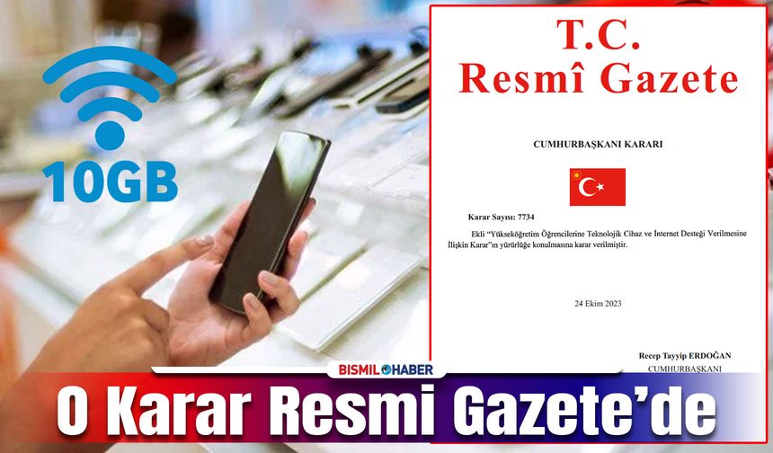 Öğrencilere teknolojik cihaz ve internet yardımı kararı Resmi Gazete'de