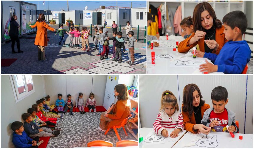 Diyarbakır’da konteyner kentte öğretmenler öğrencileri geleceğe hazırlıyor