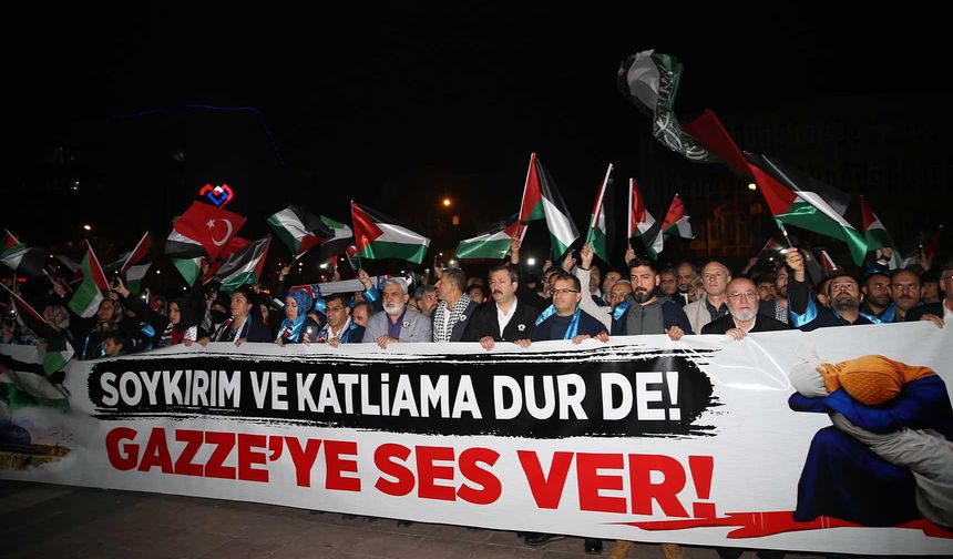 Diyarbakır'da Öğretmenler Gazze için yürüdü