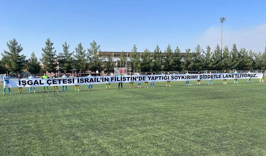 Diyarbakır’da yeşil sahalardan Filistin'e destek