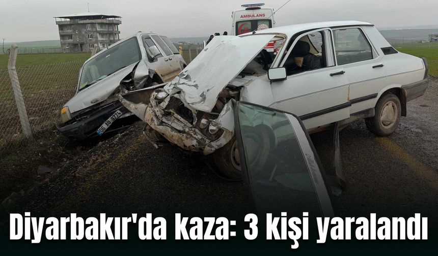Diyarbakır'da trafik kazası: 3 kişi yaralandı