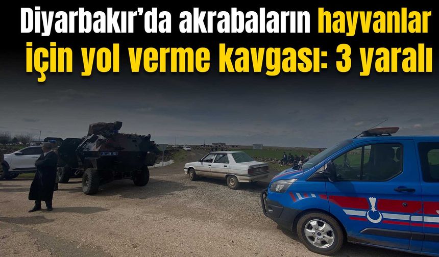 Diyarbakır’da hayvanlara yol verme kavgası: 3 yaralı