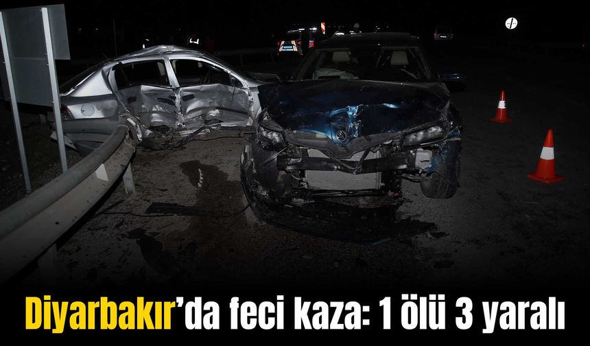 Son dakika! Diyarbakır'da iki otomobil çarpıştı! 1 ölü, 3 yaralı