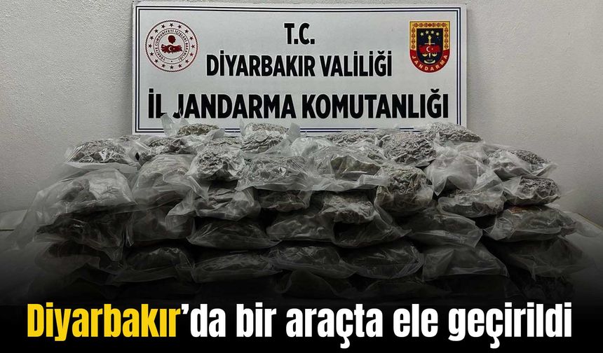 Diyarbakır’da bir araçta geçirildi: Tam 71 kilo!