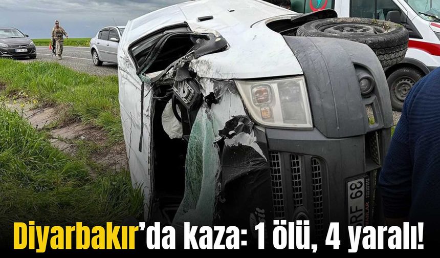 Diyarbakır Silvan yolunda trafik kazası: 1 ölü, 4 yaralı