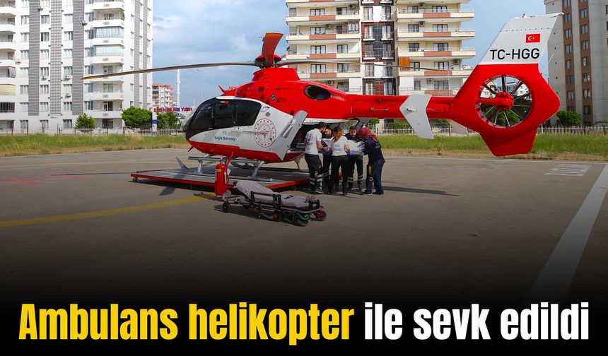 Diyarbakır’da kalp krizi geçiren kadın, ambulans helikopterle sevk edildi