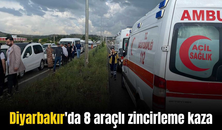 Diyarbakır'da 8 araç birbirine girdi: Yaralılar var!