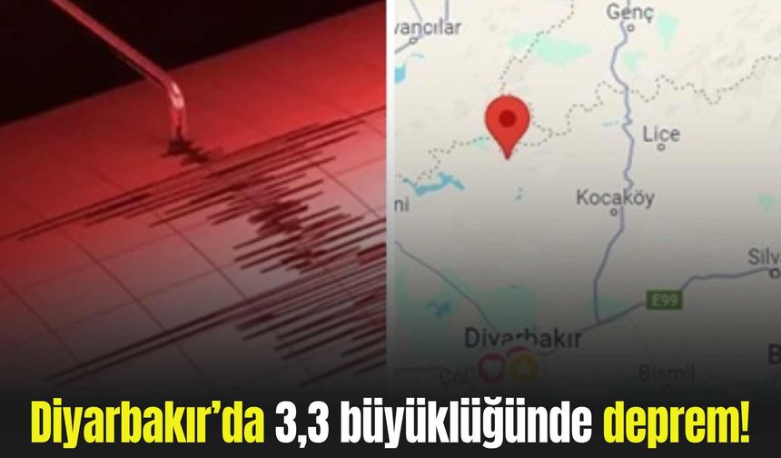 SON DAKİKA! Diyarbakır’da deprem!