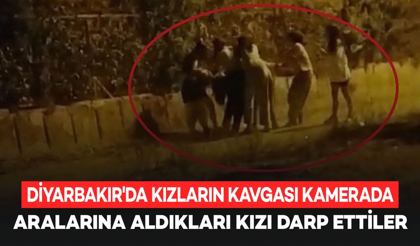 Diyarbakır'da kızların kavgası kamerada