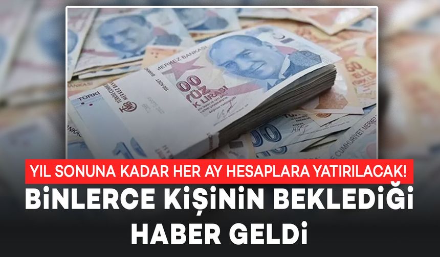 Yıl Sonuna Kadar Her Ay Hesaplara Yatırılacak! Binlerce Kişinin Beklediği Haber Geldi