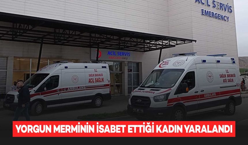 Bahçede çalışırken yorgun merminin isabet ettiği kadın yaralandı