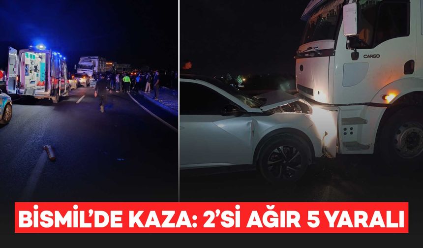 Bismil’de cip ile kamyon çarpıştı: 2’si ağır 5 yaralı