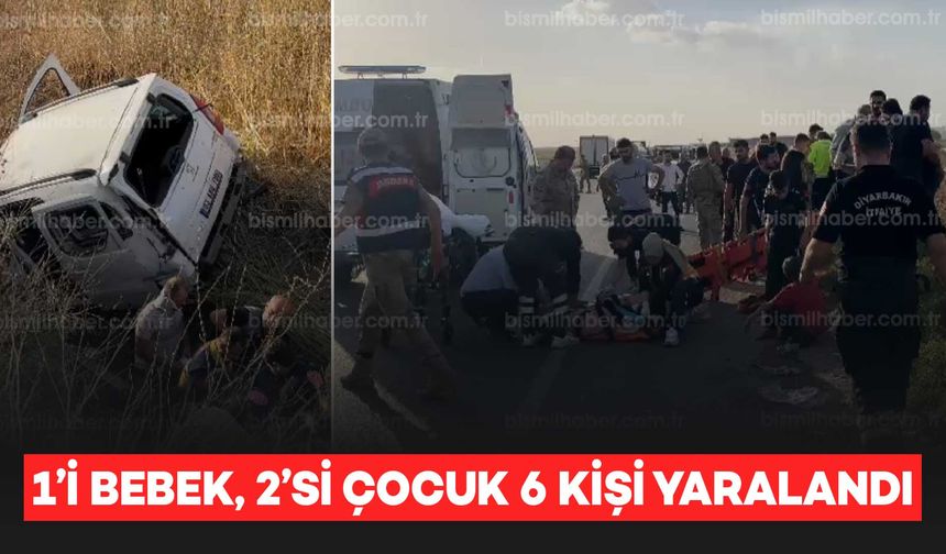 Bismil’de feci kaza: 1’i bebek 6 yaralı