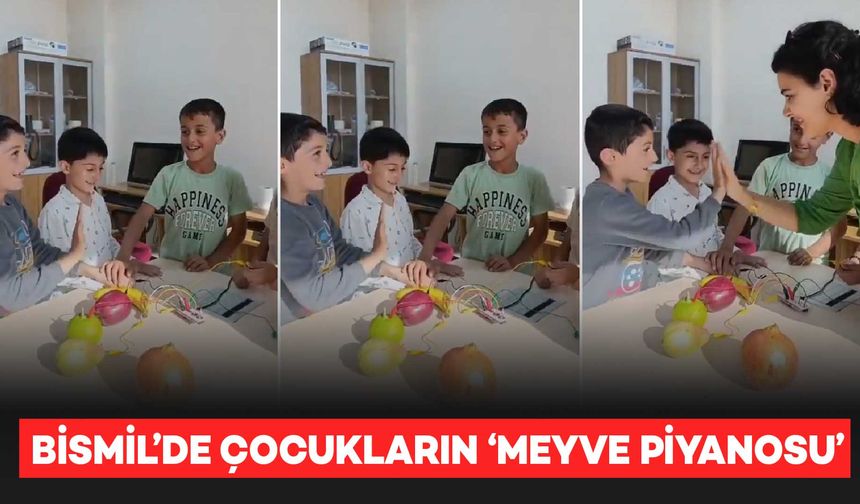 Bismil’de ‘meyve piyanosu’ ile çocuklar hem eğlendi hem öğrendi