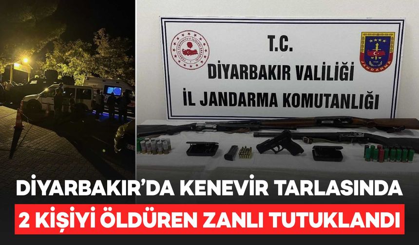 Diyarbakır’da 2 kişiyi uzun namlulu silahla öldüren şahıs tutuklandı