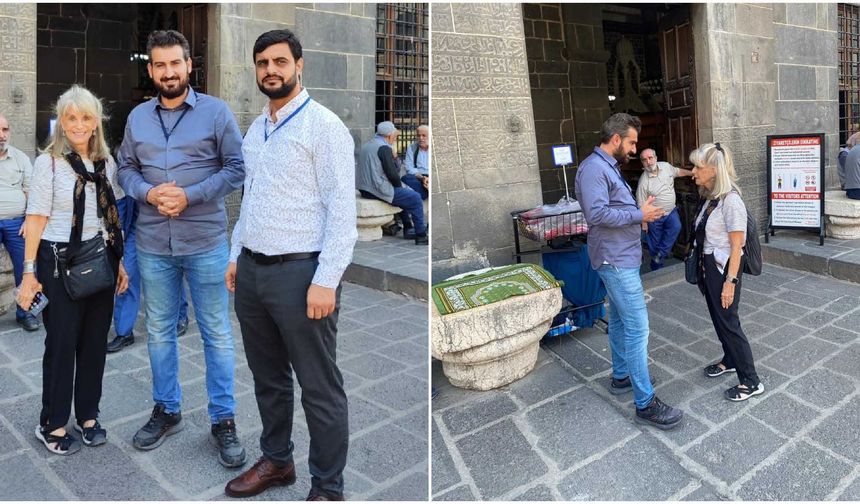 Kaliforniya'dan geldi, Diyarbakır Ulu Cami'ye hayran kaldı