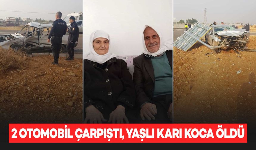 2 otomobilin çarpıştığı kazada, yaşlı karı koca öldü