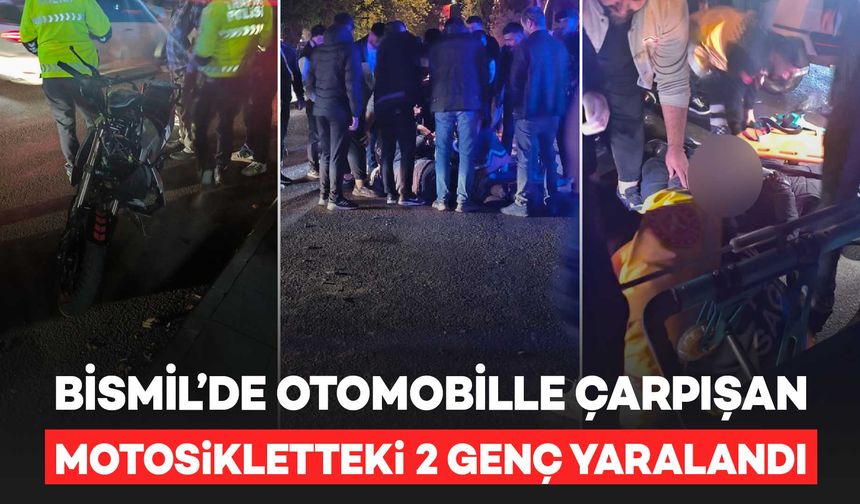 Bismil’de motosiklet ile otomobil çarpıştı: 2 yaralı